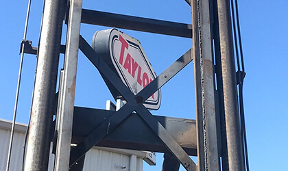 Taylor manufacturer street sign